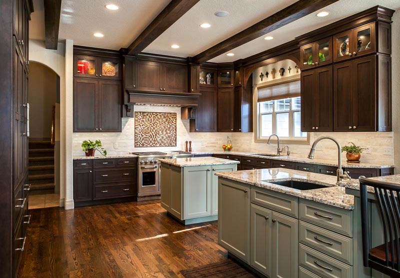 denver kitchen remodel double sinks butlers pantry