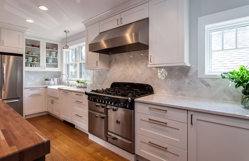 White Cabinet Mid Century Modern Denver Kitchen Remodel