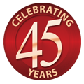 Celebrating 45 years icon